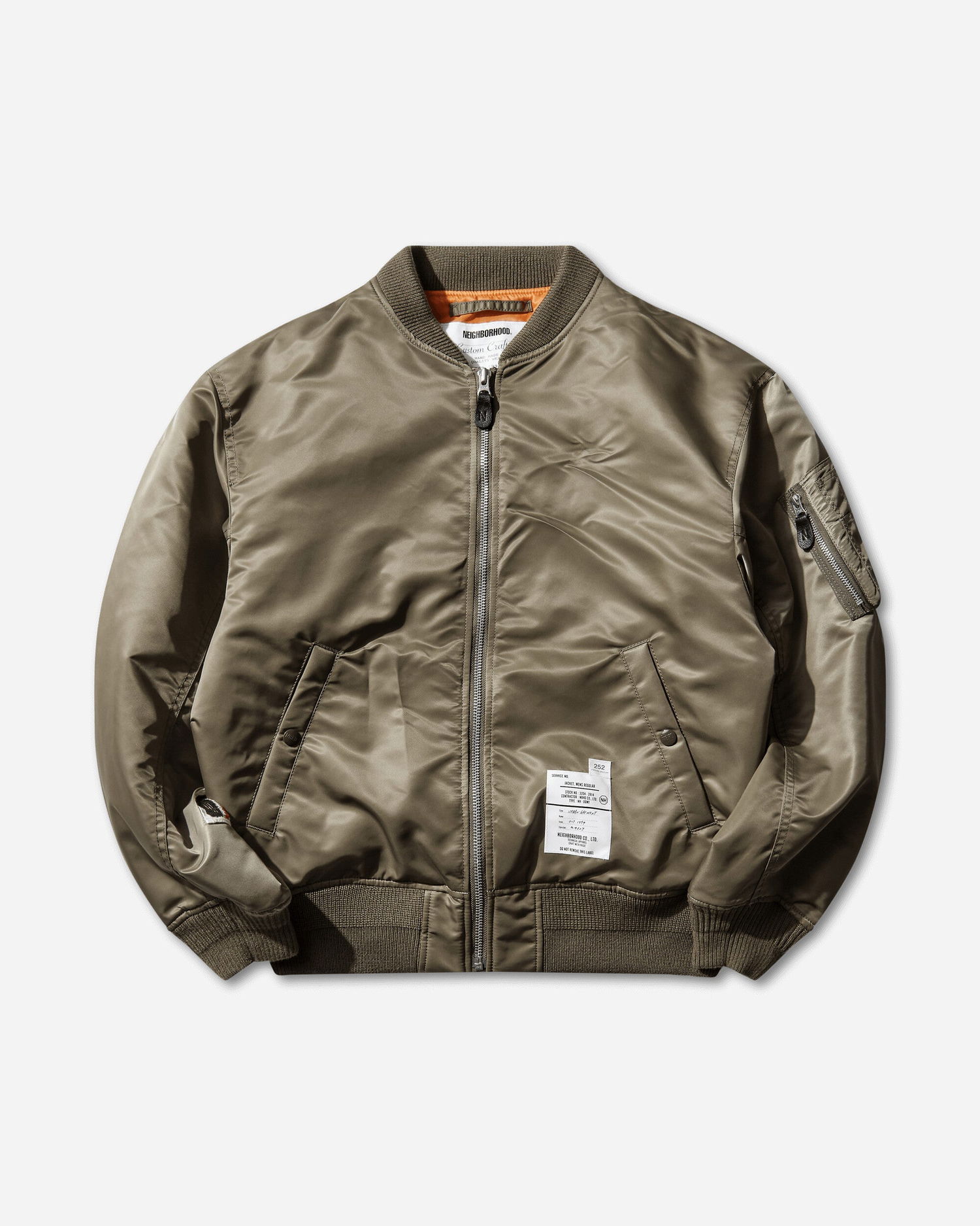 Bomber bunda Neighborhood MA-1 Flight Jacket MOD Zelené | 252SPNH-JKM02 OLIVE DRAB, 0