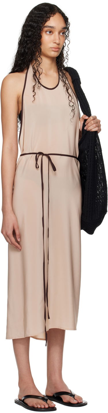 Šaty Baserange Baserange Apron Wrap Midi Dress Béžová | Apron Dress, 1
