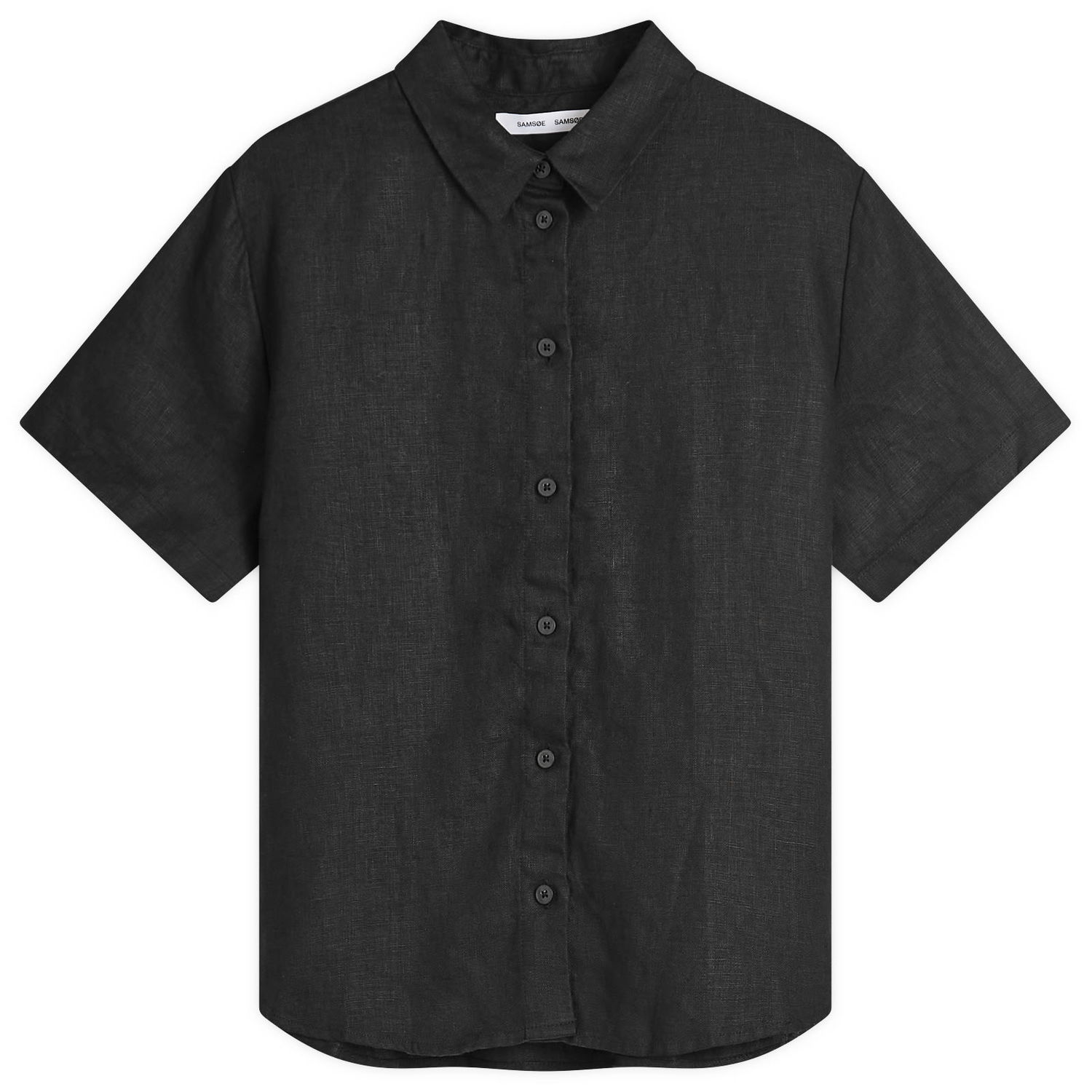 Košeľa Samsoe Samsoe Mina Short Sleeve Linen Shirt Čierna | F23900009-CLR000021, 0