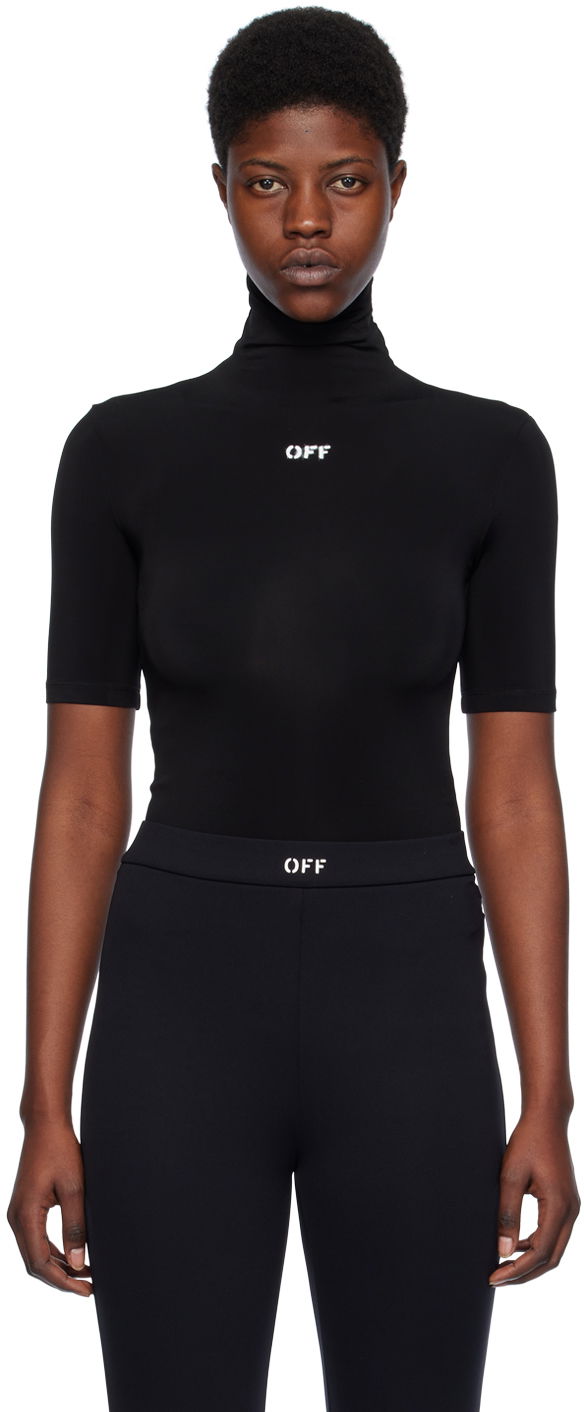 Black 'Off' Stamp Turtleneck