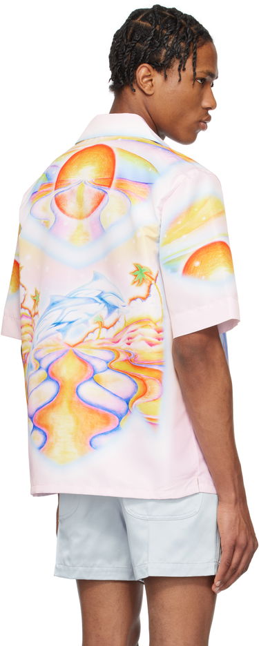 Košeľa Casablanca Casablanca Psychedelic Nirvana Swim Shirt Ružová | MS25-SWM-048-01, 2
