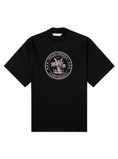 Tričko Palm Angels College Logo Loose Tee Čierna | PWAA017S23JER0051033