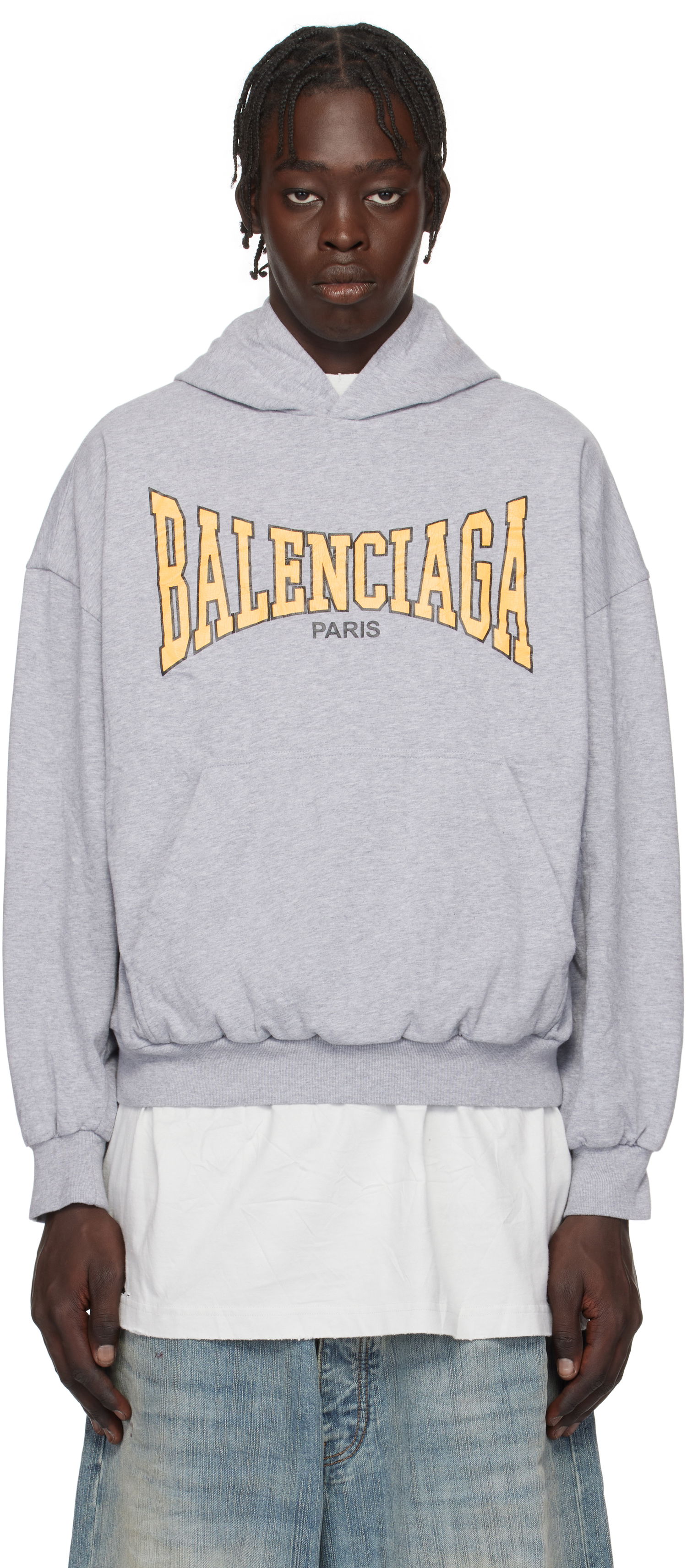 Mikina Balenciaga Balenciaga Boxing Lined Hoodie Šedá | 807999TRVH59921, 0