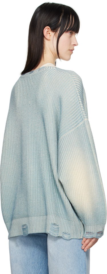 Sveter R13 R13 Oversized Distressed Knit Cardigan Modrá | R13WY198-Y183B, 2