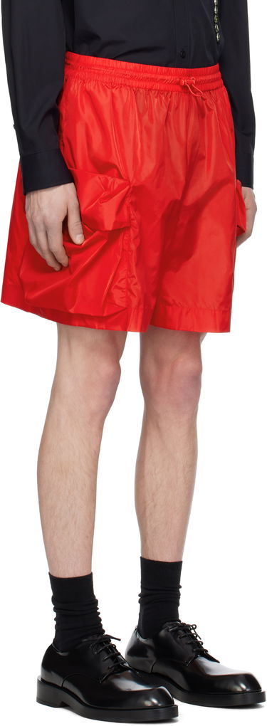 Šortky Simone Rocha Simone Rocha Cargo Flap Pocket Drawstring Shorts Červená | 4135 1067, 1