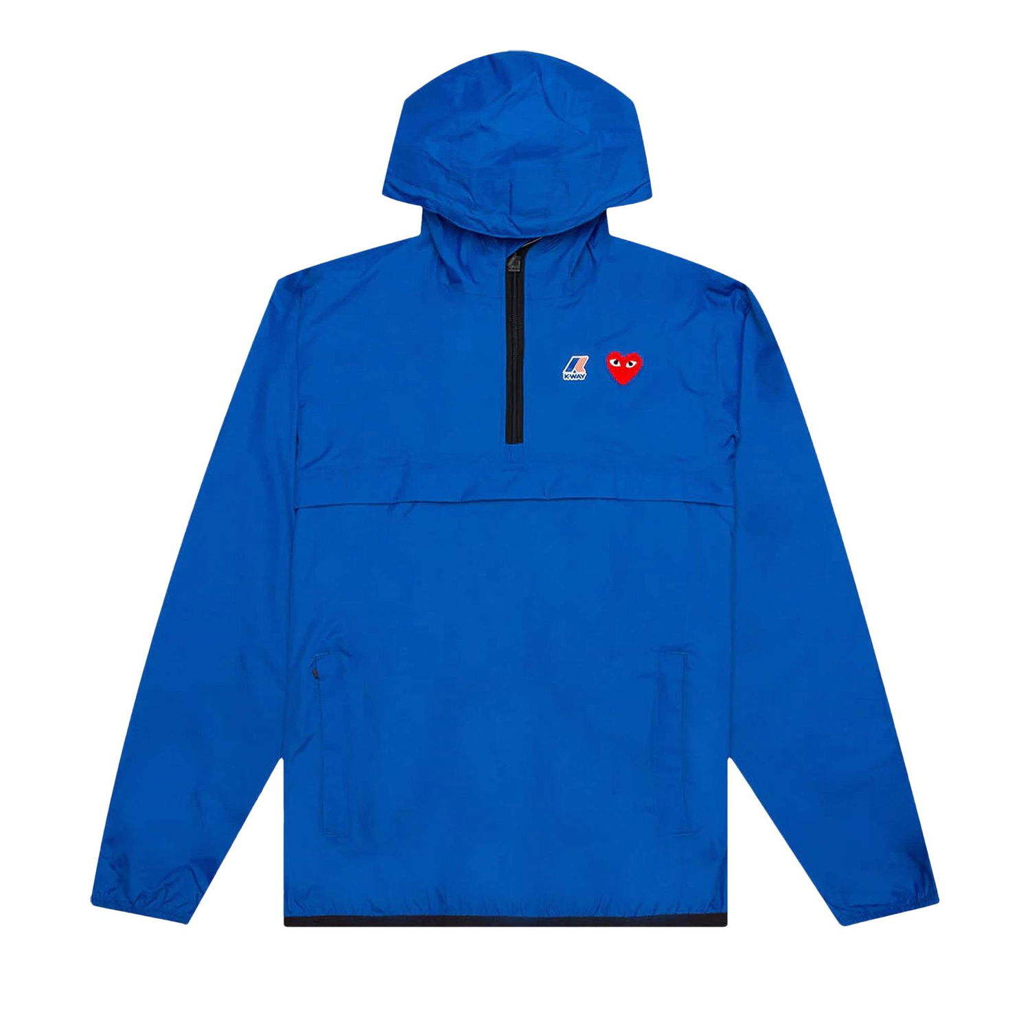 Vetrovka Comme des Garçons PLAY x K-Way Half Zip Hooded Jacket Modrá | AZ J502 051 2, 1