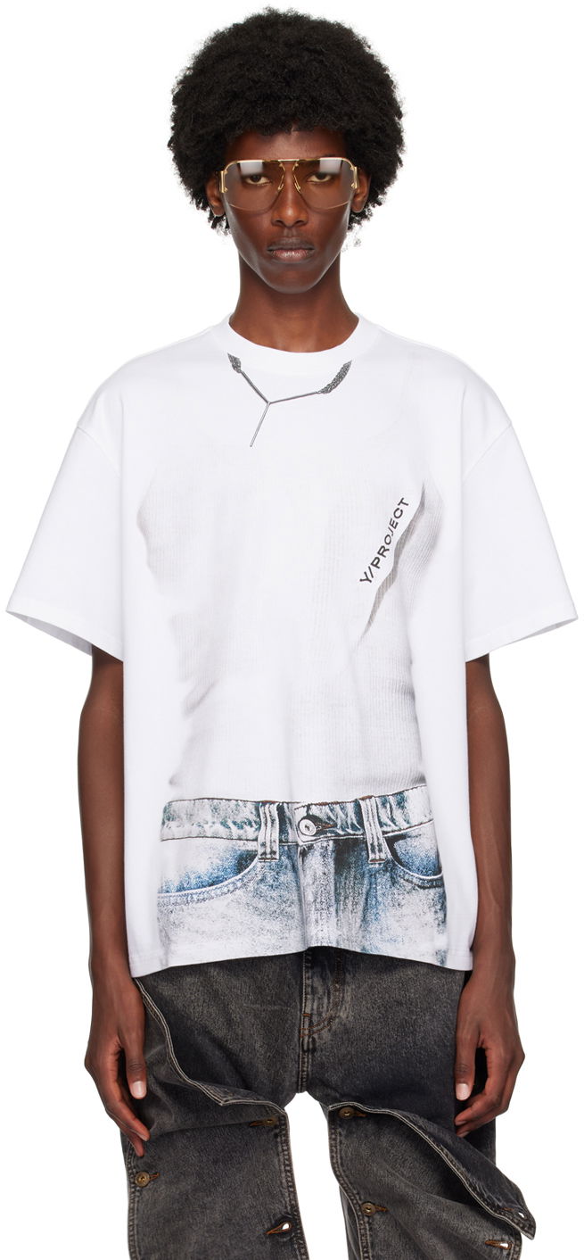 Tričko Y/PROJECT T-Shirt Printed Biela | 204TS022, 0