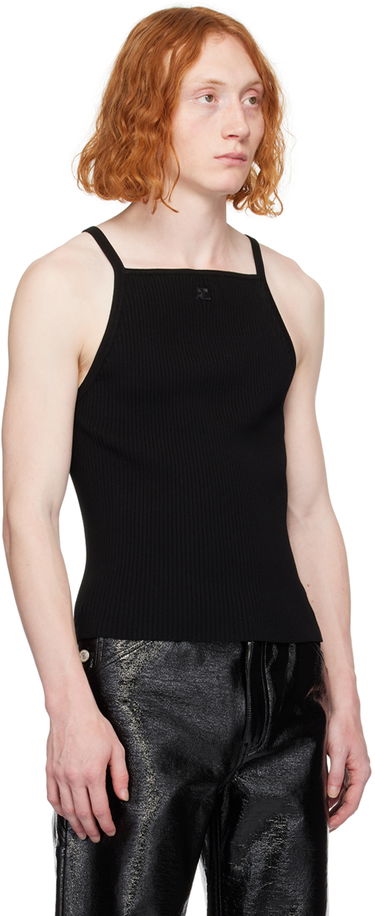Tielko Courrèges Slim Neckline Tank Top Čierna | 124MDE062FI0001, 1