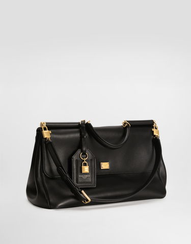 Kabelka Dolce & Gabbana Dolce & Gabbana My Sicily Plongé Calfskin Handbag Čierna | BB7814B732180999, 3