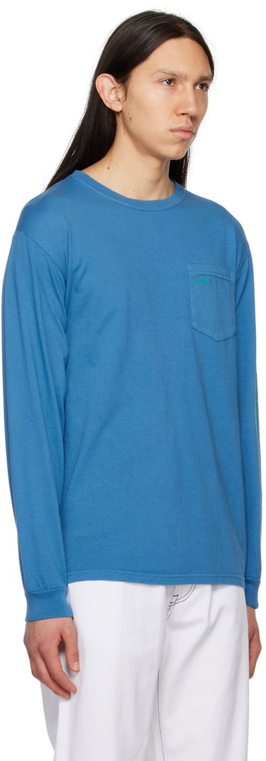 Tričko Noah Noah Modern Boy Pocket Tee Modrá | PT024SS23CFW, 1