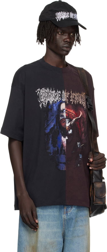 Tričko VETEMENTS Vetements Cradle of Filth Cut-Up Oversized T-Shirt Čierna | UCF76TR900BR, 1