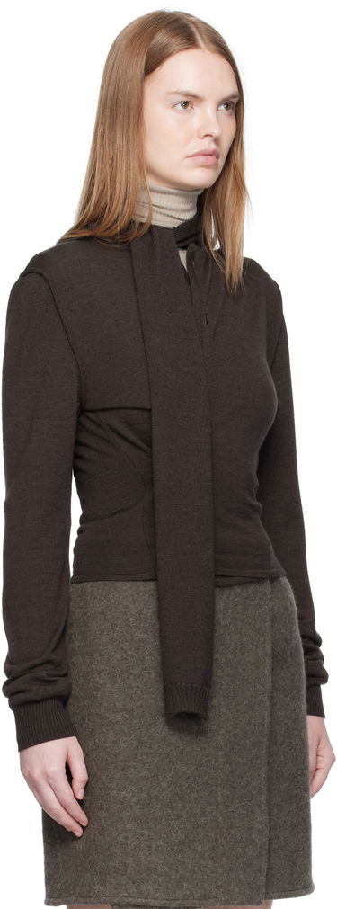 Sveter LEMAIRE LEMAIRE Cardigan With Scarf Čierna | TO1251 LK087, 4