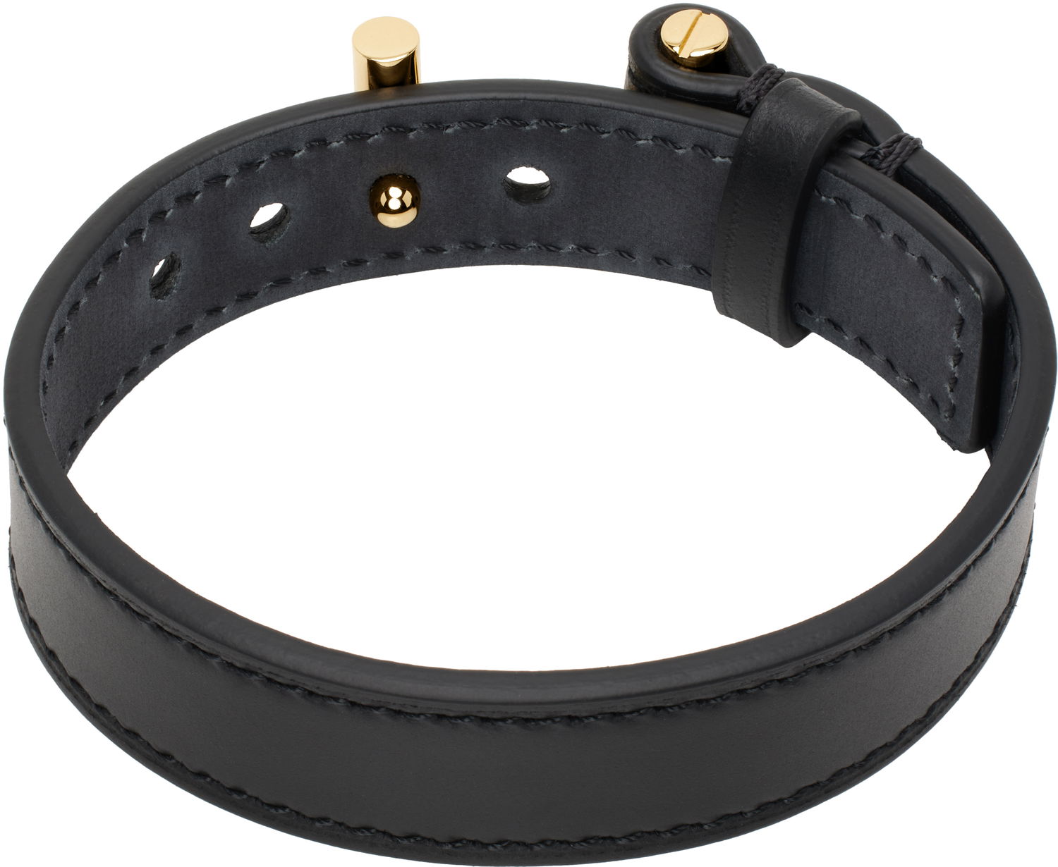 Náramok Tom Ford Tom Ford T Leather Bracelet Čierna | JM002-LCL008G, 1