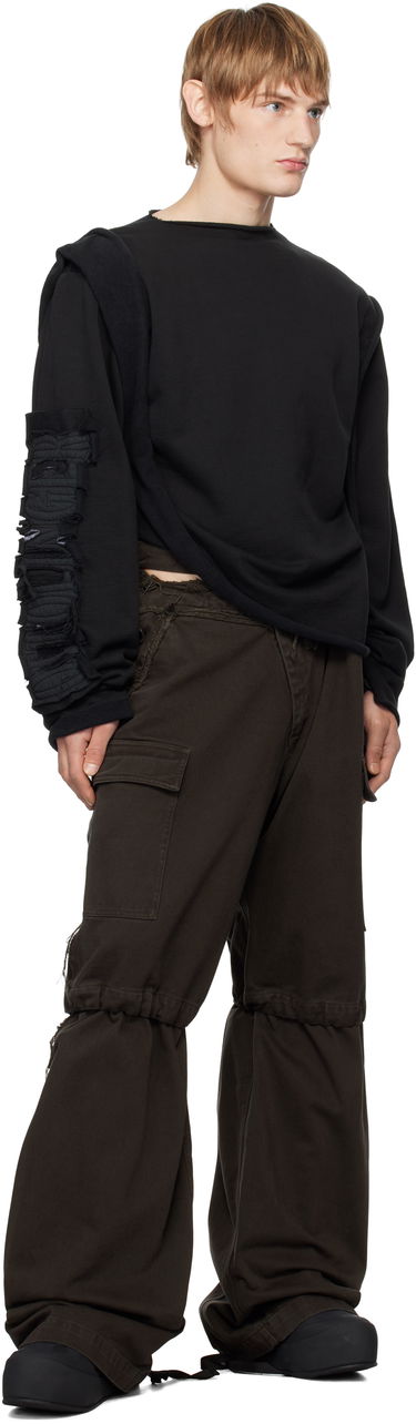 Mikina Ottolinger Ottolinger Distressed Drape Crewneck Sweater Čierna | 2215020199, 3