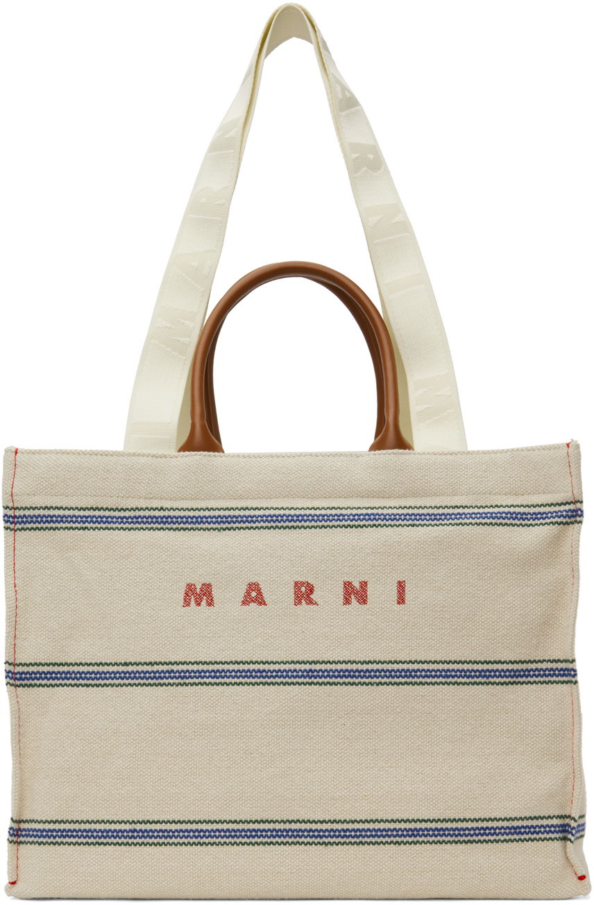 Tote bag Marni Medium Tote Bag Biela | SHMQ0068A0 P6457, 0
