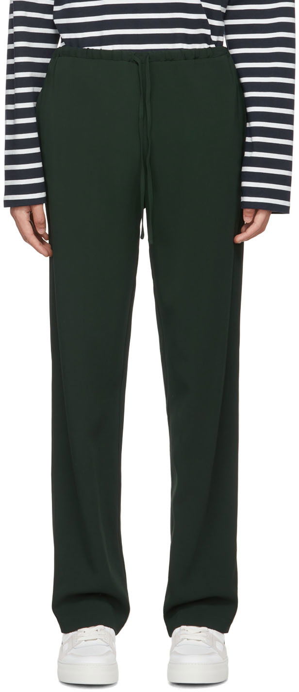 Nohavice AMI SSENSE x Trousers Zelené | SPEUTR200.478.610, 0