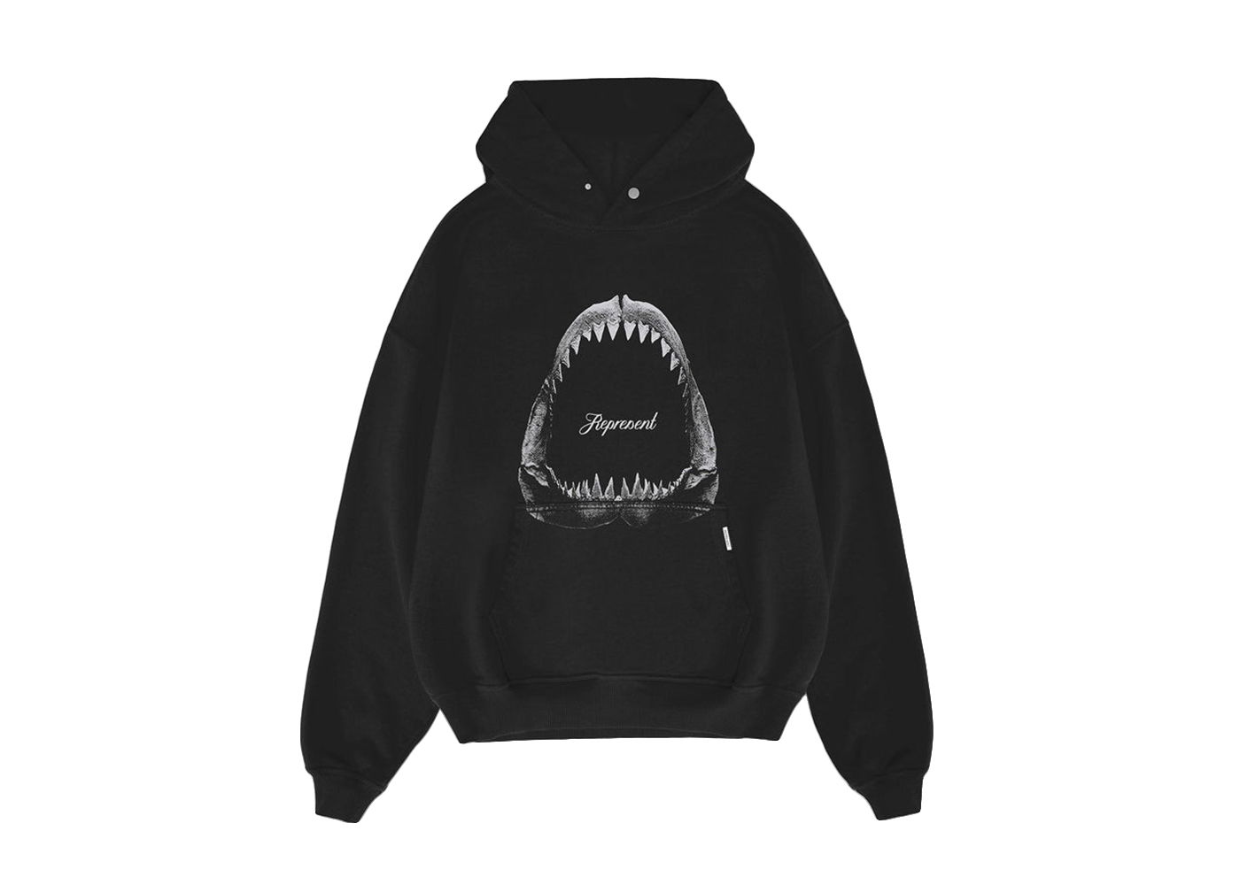 Mikina Represent Clo Represent Shark Jaws Hoodie Off Black Čierna | M04286-171, 0