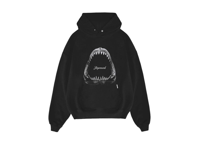 Mikina Represent Clo Represent Shark Jaws Hoodie Off Black Čierna | M04286-171