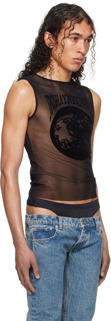 Tielko Jean Paul Gaultier Jean Paul Gaultier Shayne Oliver Edition Mesh Graphic Tank Top Čierna | 24/27-U-DB033I-T001-0000, 1