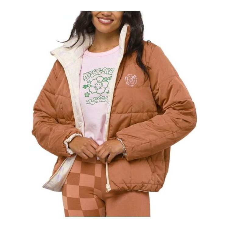 Prešívaná bunda Vans Reversible Puffer Jacket Hnedá | VN0A7YKQYLX, 0