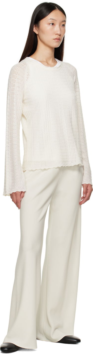 Sveter Loulou de Saison Loulou de Saison Greta Knit Sweater Biela | GRETA, 3