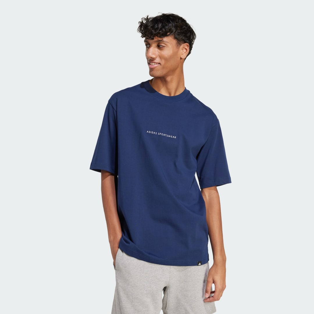 Tričko adidas Performance Codes Doodle Camp Graphic Tee Modrá | JJ3972, 0