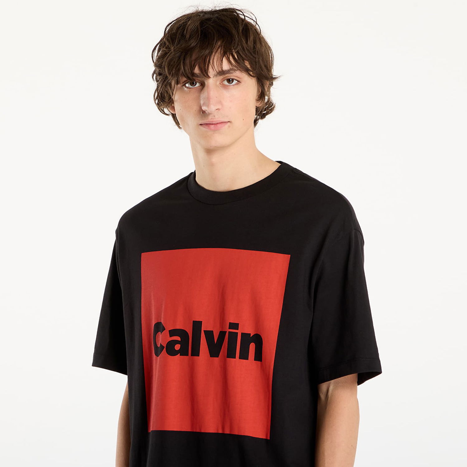 Tričko CALVIN KLEIN T-shirt Calvin Box Graphic Tee Čierna | LV04RD813G UB1, 1