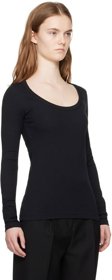 Košeľa TOTEME TOTEME Women's Classic Long Sleeve T-Shirt Čierna | 241-WRT1060-FB0094, 1