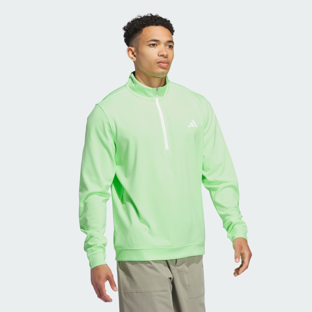 Mikina adidas Performance Elevated 1/4 Zip Sweatshirt Zelené | IU4489, 1