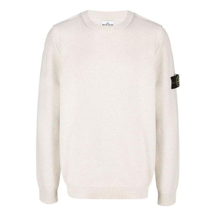 Sveter Stone Island Stone Island Logo Patch Knit Sweater Béžová | 7915508A3-V0097