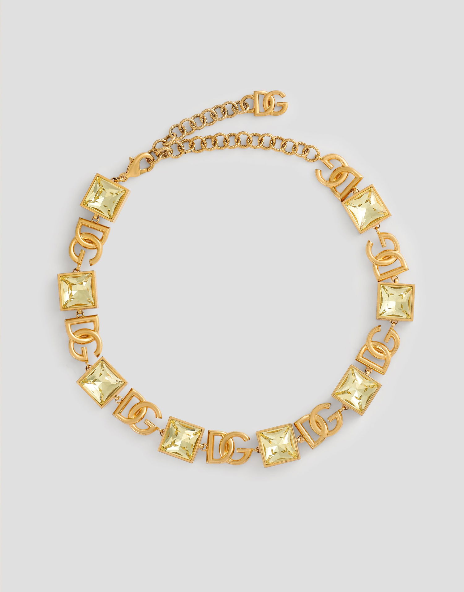 Náhrdelník Dolce & Gabbana Necklace With Logo And Rhinestones Metalická | WNR2H1W1111ZOO00, 0