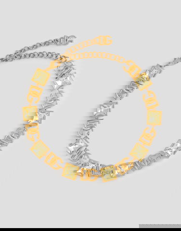 Náhrdelník Dolce & Gabbana Necklace With Logo And Rhinestones Metalická | WNR2H1W1111ZOO00, 0