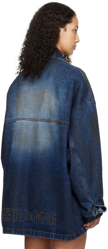 Bunda We11done We11done Smudged Denim Jacket Modrá | WD-DJ0-24-319-U-BL, 2