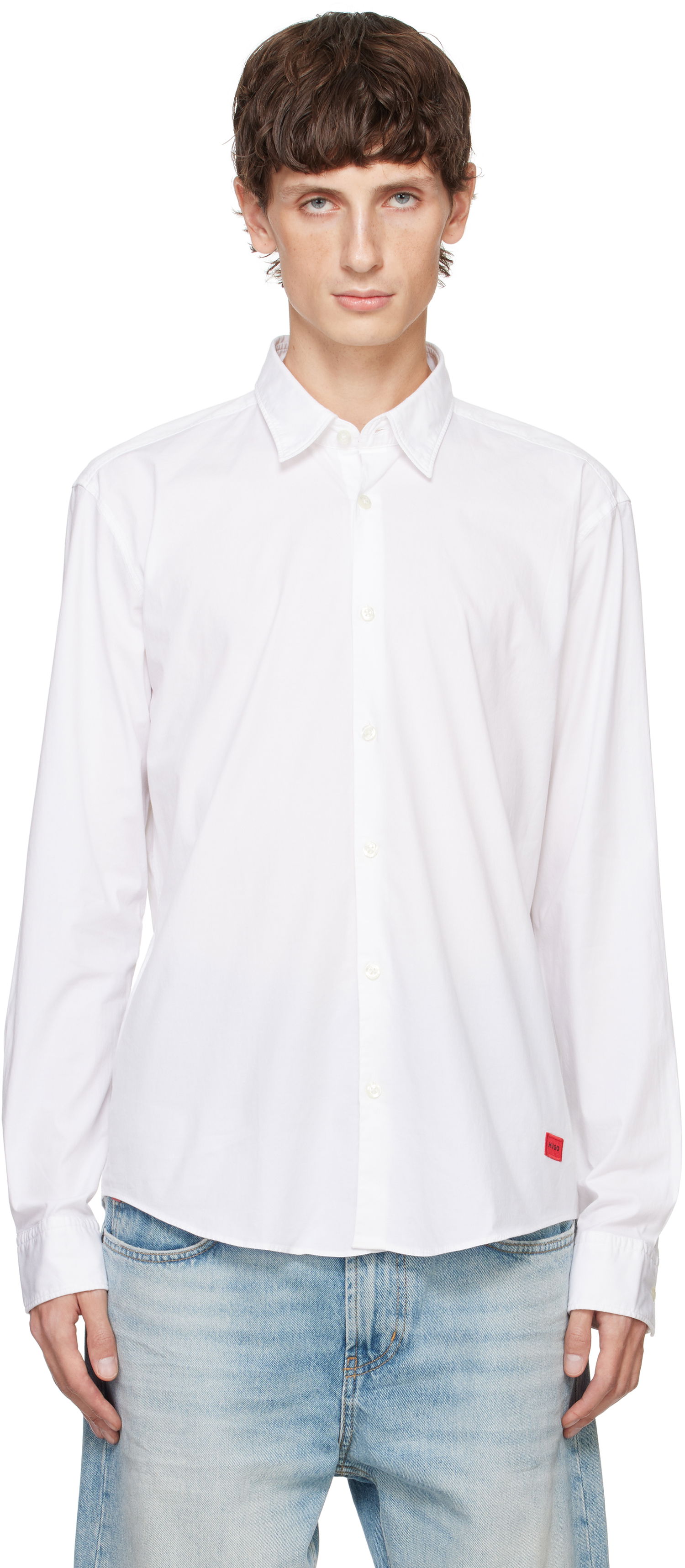 Košeľa BOSS Slim Fit Shirt Biela | 50500216, 0