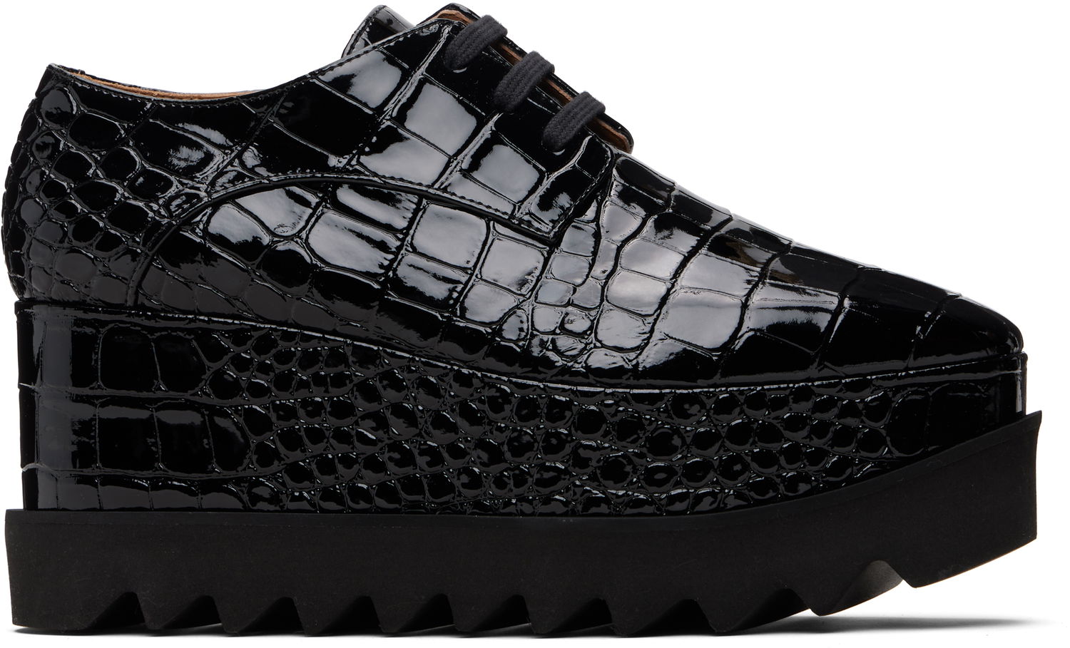 Tenisky a topánky Stella McCartney Limited-Edition Elyse Crocodile Platform Derbys Čierna | 810479APAEL0, 0