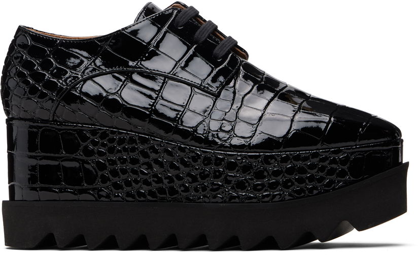 Tenisky a topánky Stella McCartney Limited-Edition Elyse Crocodile Platform Derbys Čierna | 810479APAEL0