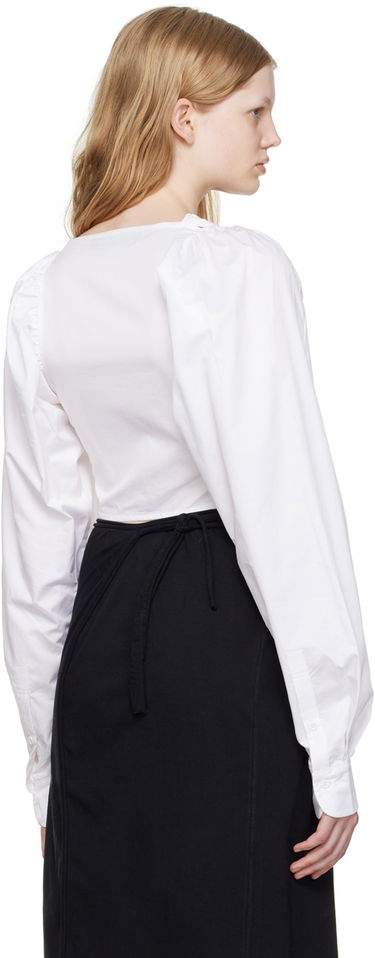 Crop Top Ottolinger Ottolinger Work Capsule Cropped Blouse Biela | Dirndl Blouse, 2