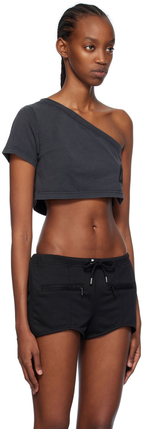 Tielko Courrèges Tuba One Shoulder Cropped T-Shirt Šedá | 124JTO238JS0109, 1