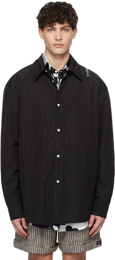 Košeľa Marni Marni Crinkled Nylon Blend Overshirt Čierna | CUMU0333SW UTP786, 0