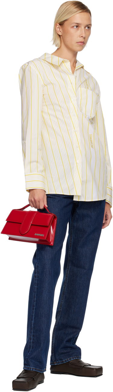 Taška cez rameno Jacquemus Les Classiques 'The large Bambino' Patent Leather Top Handle Shoulder Bag Červená | 23HBAW00007AC18A01, 3