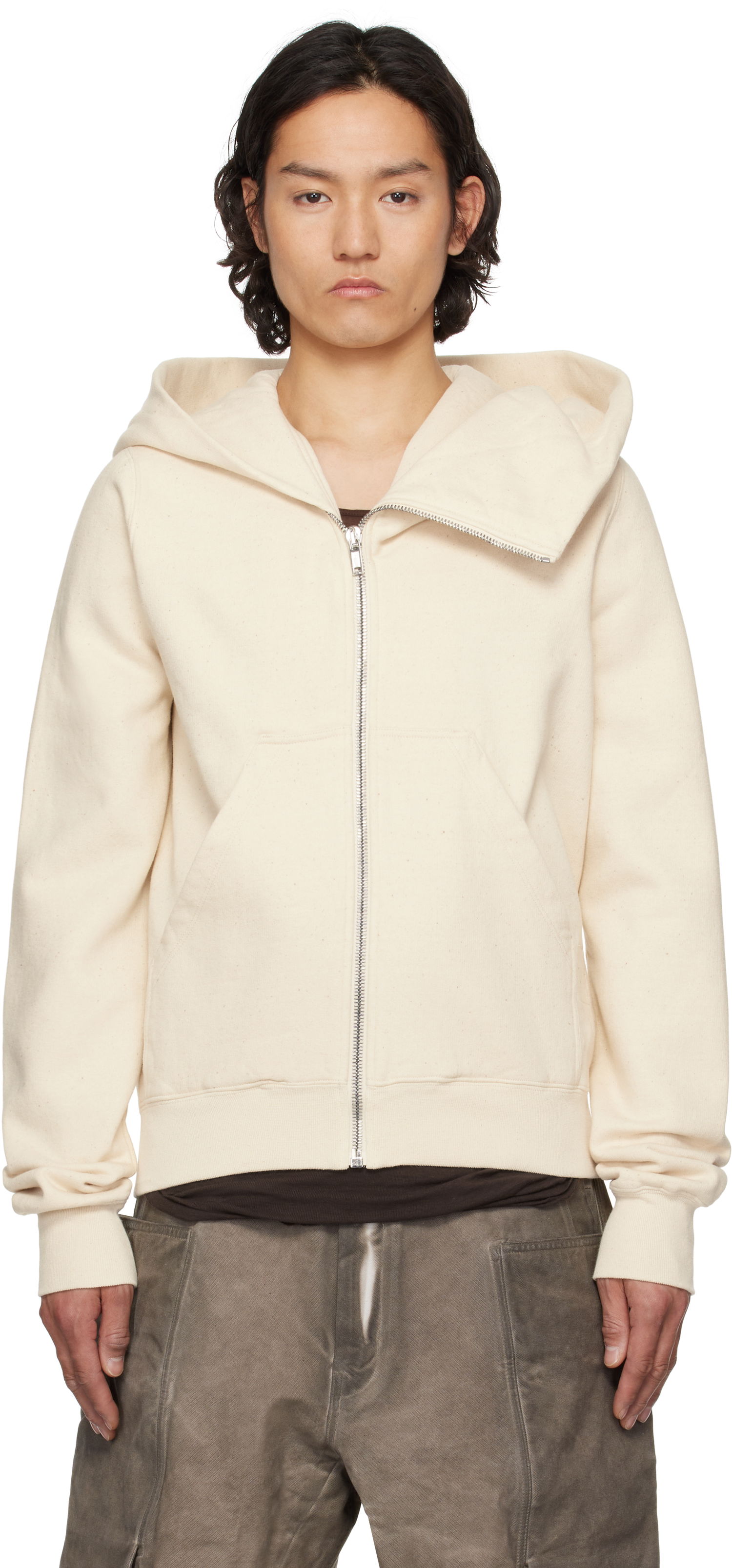 Mikina Rick Owens Rick Owens DRKSHDW Mountain Hoodie Béžová | DU01E3286 FN, 0
