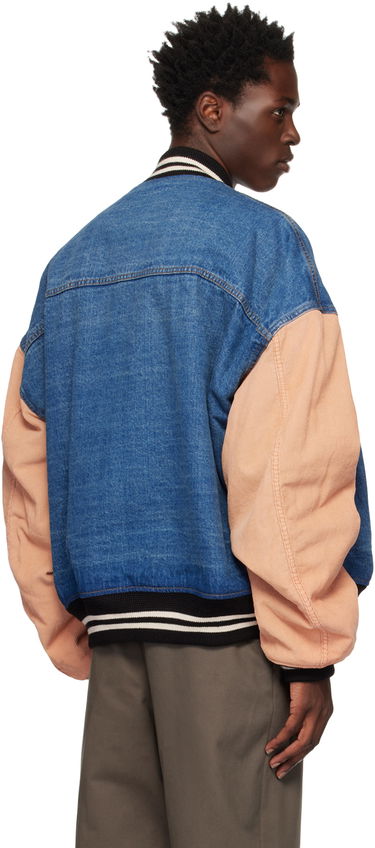 Bomber bunda We11done We11done Denim Varsity Jacket Modrá | WD-DJ3-22-371-U-BL, 2