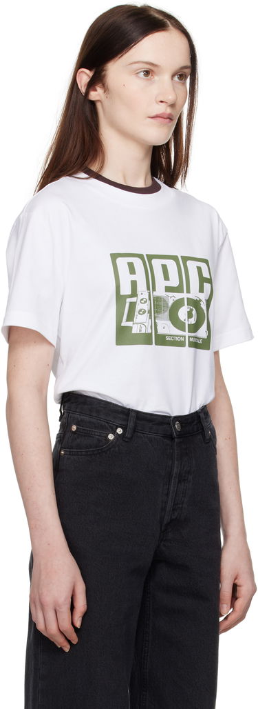 Tričko A.P.C. Graphic Print Cotton T-Shirt Navy | COBQX-M26485, 4