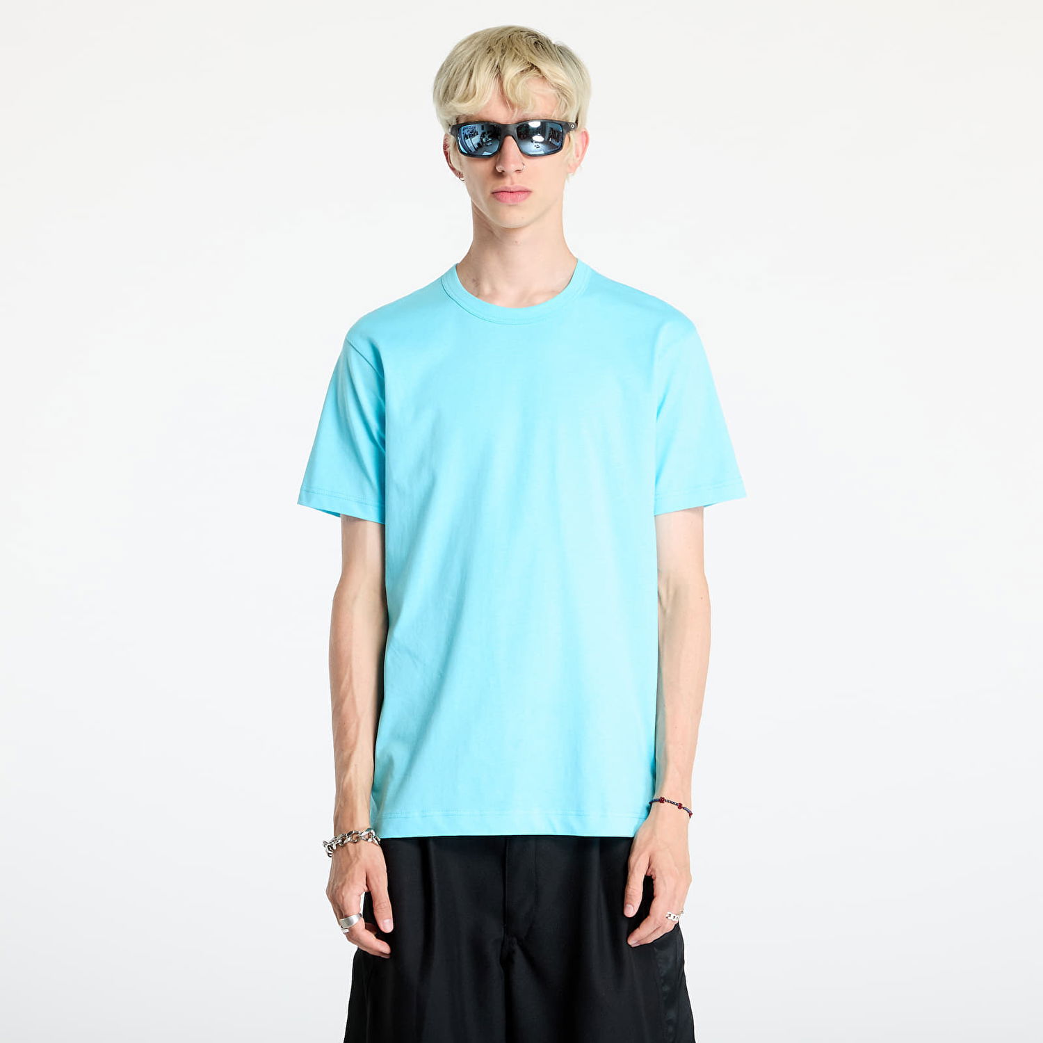 Tričko Comme des Garçons SHIRT Knit T-Shirt Blue Tyrkysová | FN-T005 Blue, 0