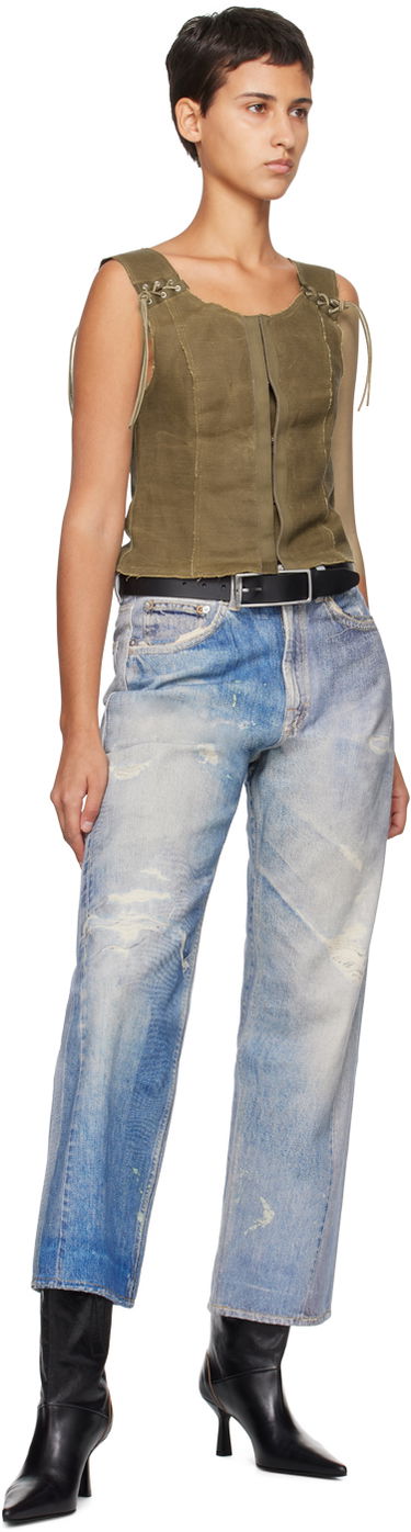 Opasok rag & bone Boyfriend Belt Metalická | WJW23H1022RV22, 2