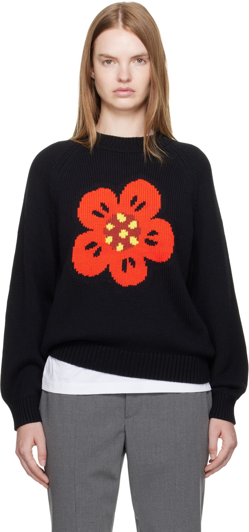 Sveter KENZO Kenzo Paris 'Boke Flower' Knit Sweater Čierna | FF62PU7193LA