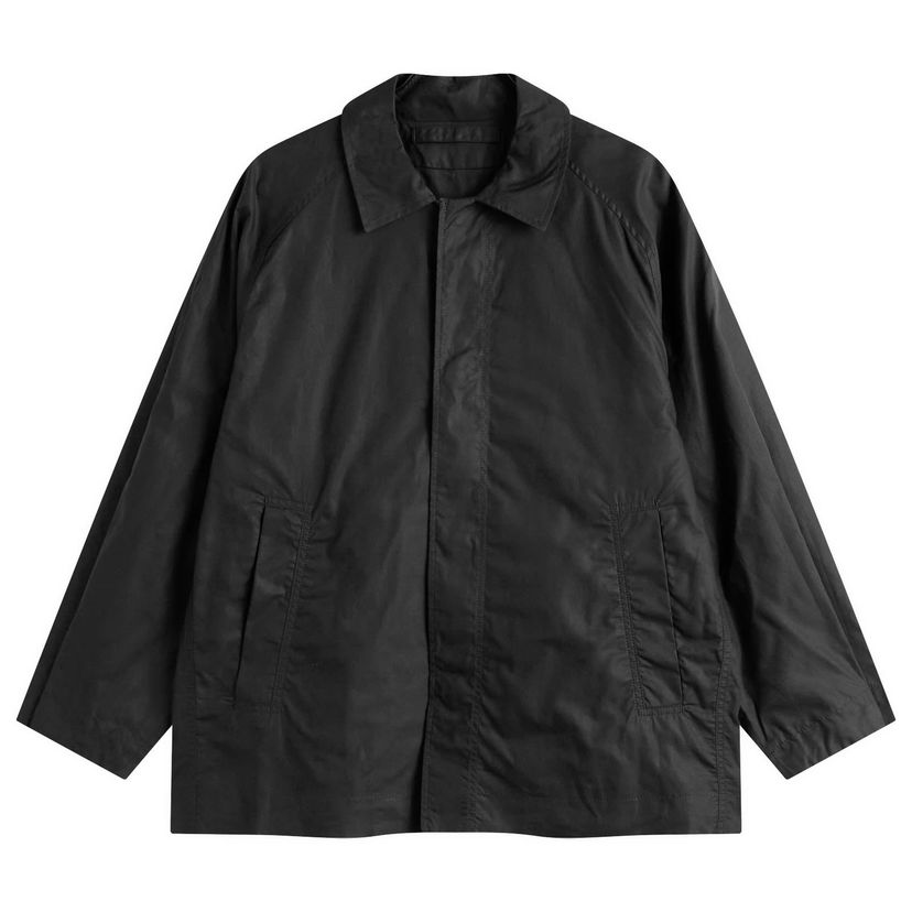 Bunda Baserange Baserange Even Waxed Cotton Jacket, Size Small Čierna | OUEJ-WC-WI25