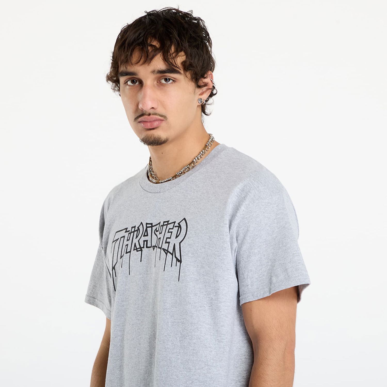 Tričko Thrasher One-liner T-Shirt L Šedá | 145778, 1