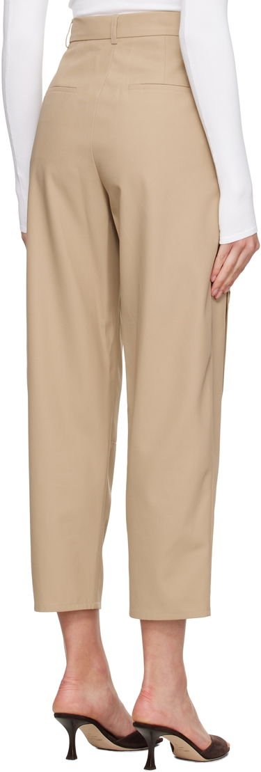 Nohavice Max Mara Max Mara Duomo Pleated Cropped Trousers Béžová | 2521136091600, 2