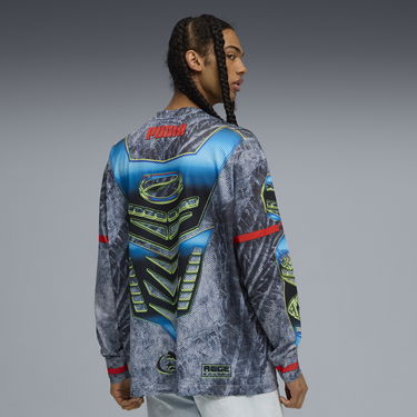 Tričko Puma A$AP ROCKY x PUMA Tire Long Sleeve T-Shirt Šedá | 633393_02, 3